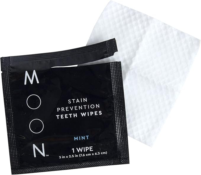 Moon Stain Prevention Teeth Wipes | Whitening + Cleansing Oral Care Wipes - 10 Wipes Per Pack | Amazon (US)