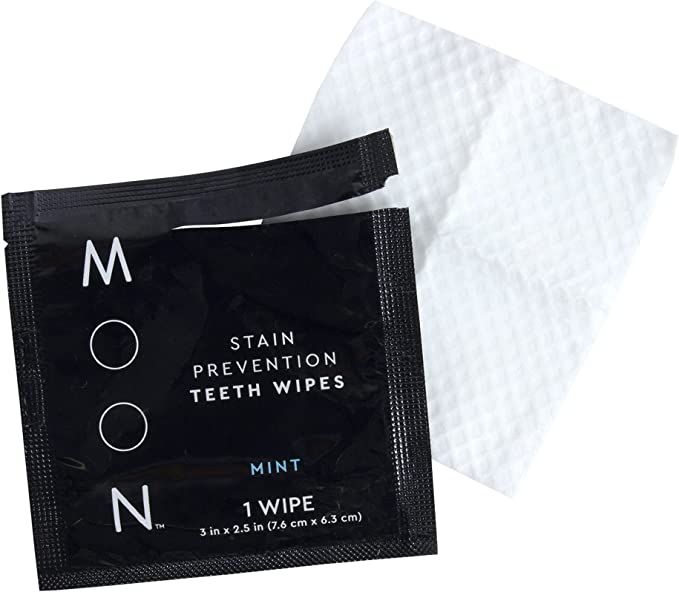 Moon Stain Prevention Teeth Wipes | Whitening + Cleansing Oral Care Wipes - 10 Wipes Per Pack | Amazon (US)
