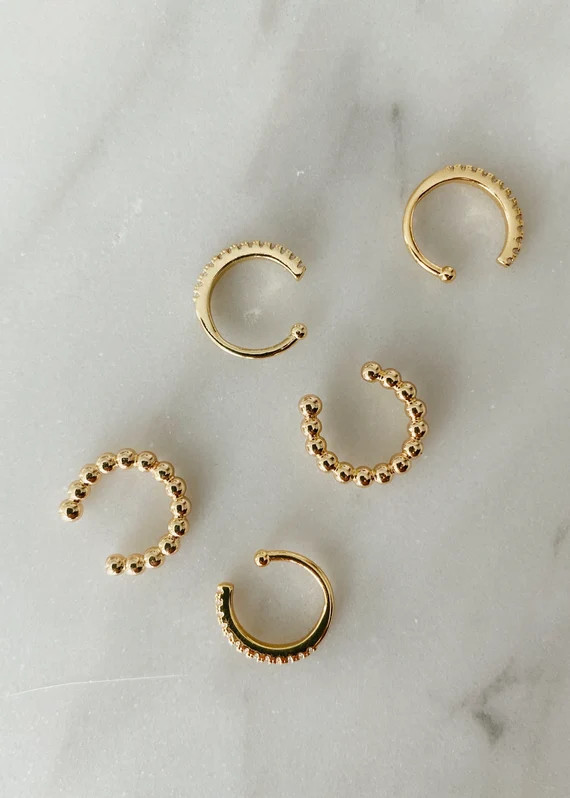 Ear Cuff  Beaded Ears Cuff  CZ Ear Cuff  Gold Ear Cuff  | Etsy | Etsy (US)