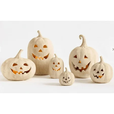 Halloween Decoration Handmade Artisan Pumpkin Jack O' Lantern - Halloween Decor with Details | Halloween Decoration Resin Pumpkin for Thanksgiving Fall Decoration Displays | Walmart (US)