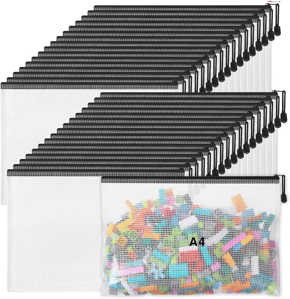 Jetec 32 Pcs Mesh Zipper Bags Toy Storage Bags Bikini Organizer Bags Waterproof Zipper Pouch Reus... | Amazon (US)