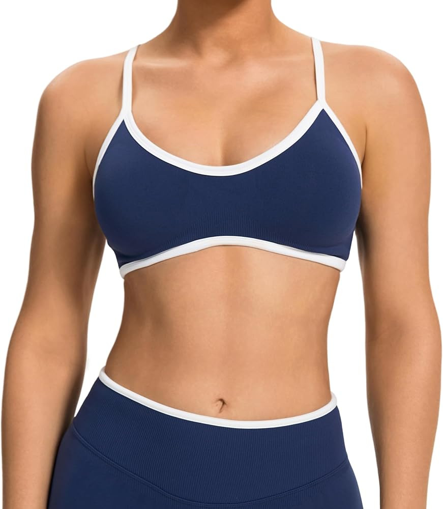 JOYSPELS Women’s Seamless Sports Bra, Push Up Yoga Bra with Removable Pads, Adjustable Converti... | Amazon (US)