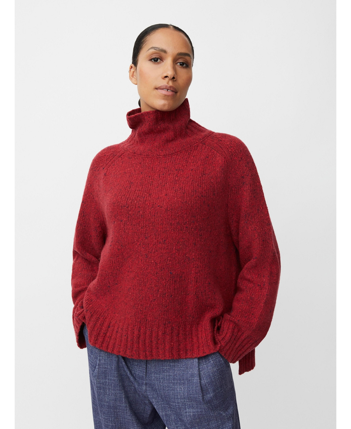 Masai Copenhagen Women's MaFenoria Turtle Neck Sweater - Red dahlia | Macy's