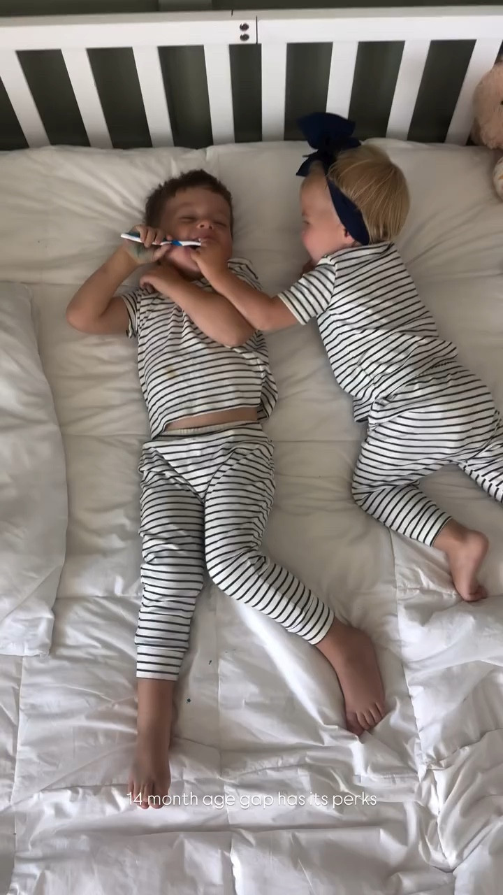 14 month age gap has its perks!

These pjs are so soft, of course I had to get them to match haha

#LTKmomlife #LTKKids