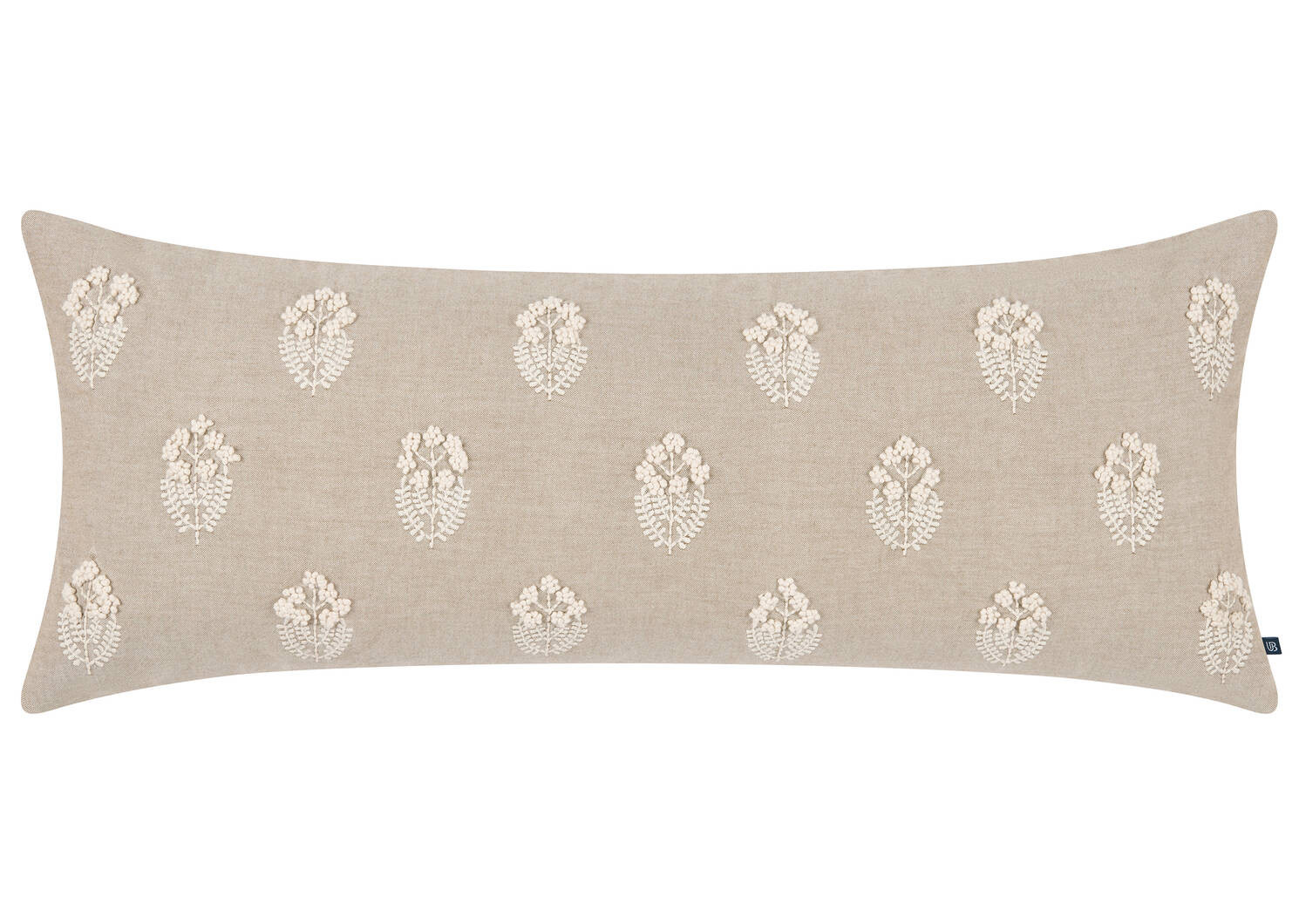 Selena Cotton Pillow 14x36 Sand/Ivory | Urban Barn