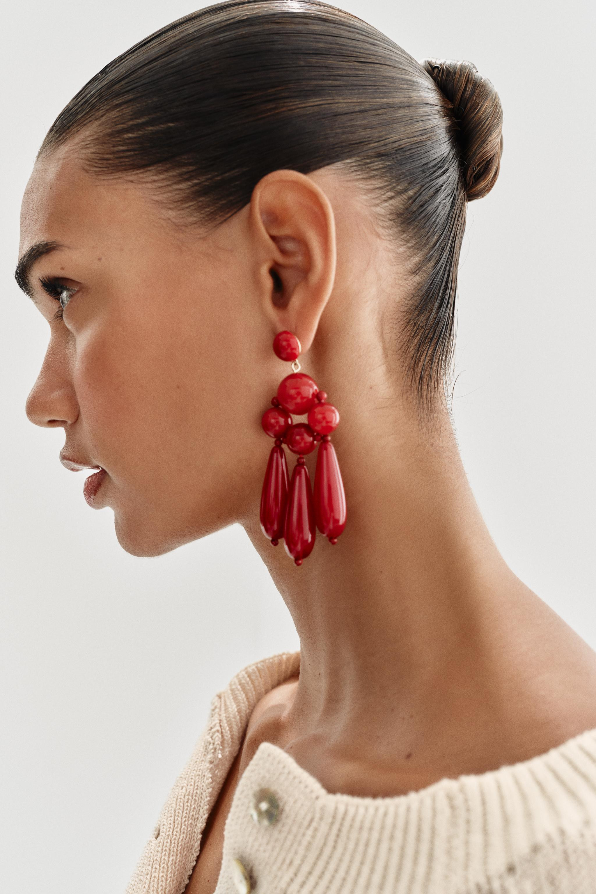 MULTI-PIECE BUTTON EARRINGS | Zara US
