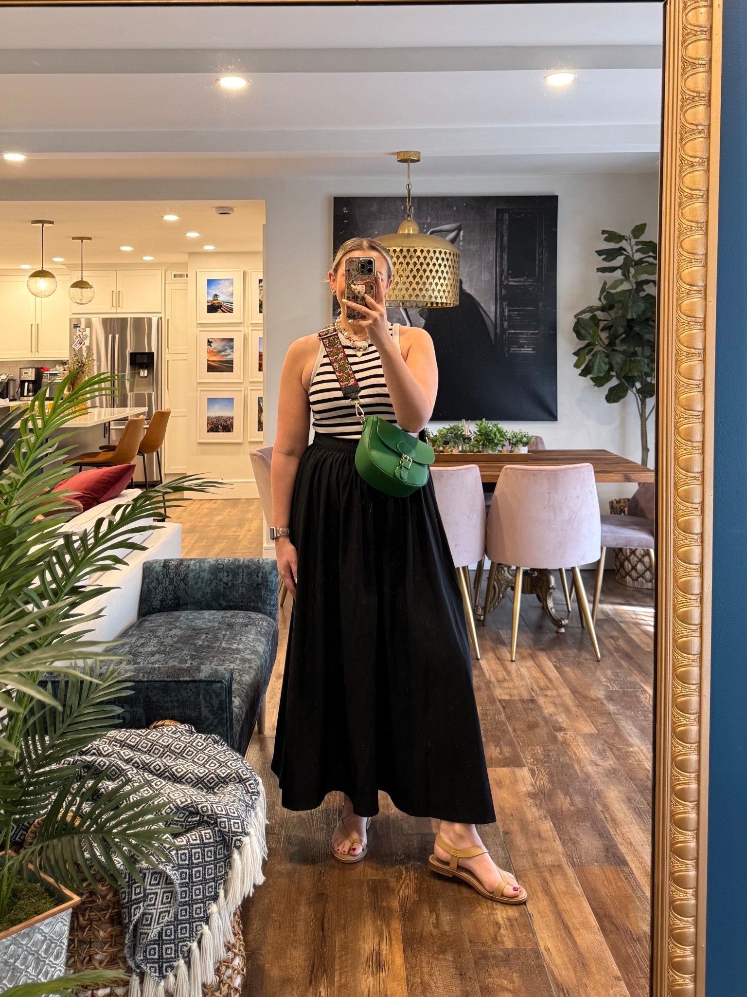 Cute spring outfit, Mother day outfit, full maxi skirt, striped tank top 

#LTKSeasonal #LTKMidsize #LTKFindsUnder50