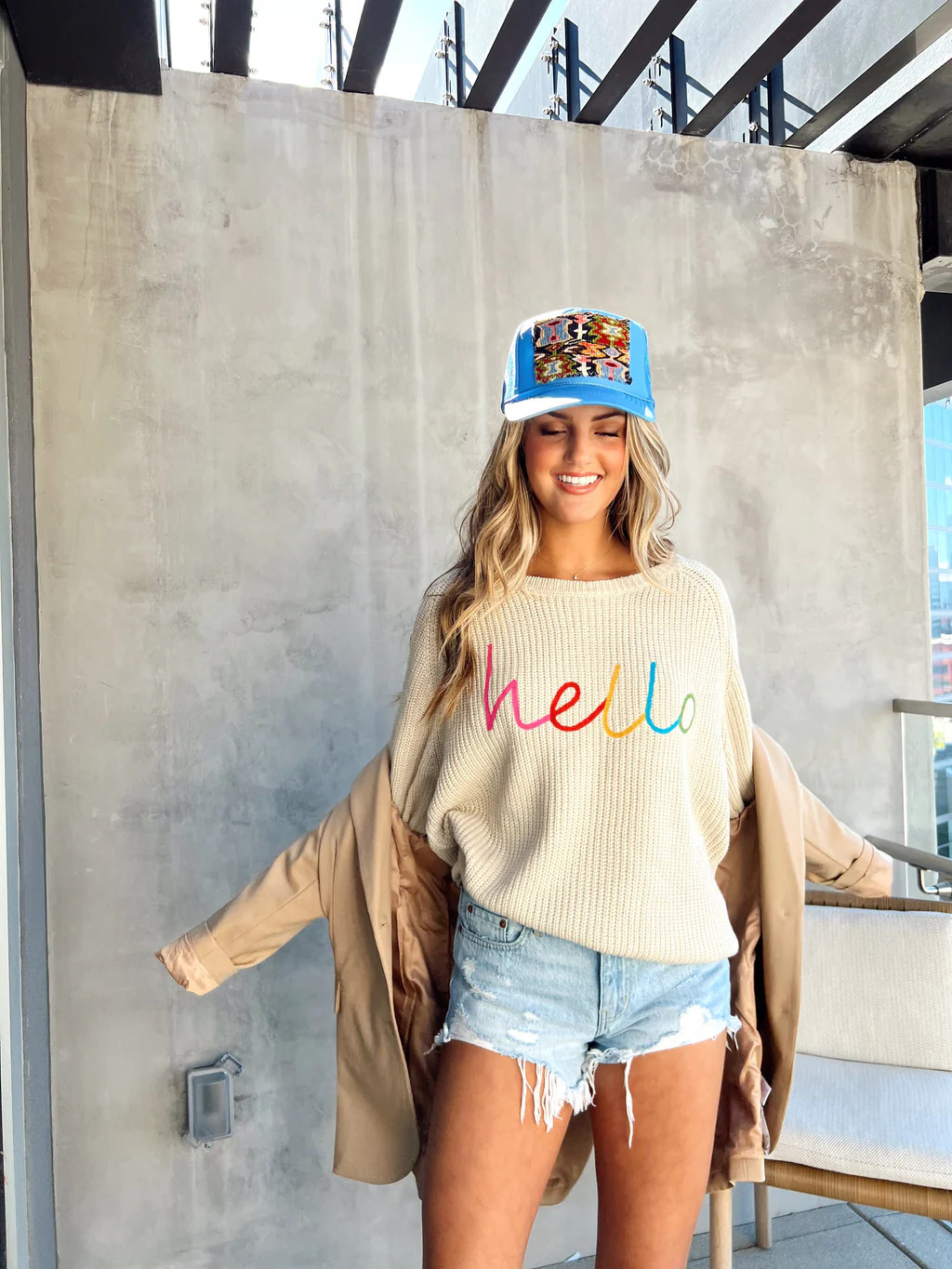 Had Me At Hello Sweater  - Oatmeal | cocolillys