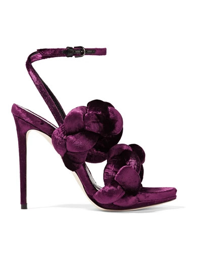 Braided velvet sandals | NET-A-PORTER (UK & EU)