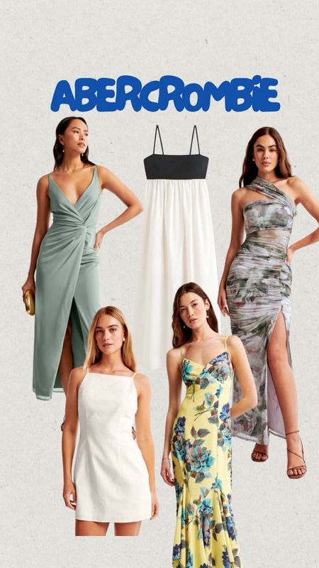 Well, so many of these Abercrombie new arrivals and these printed dresses are perfect for a wedding guest dress! 
Typically do a size small in their dresses