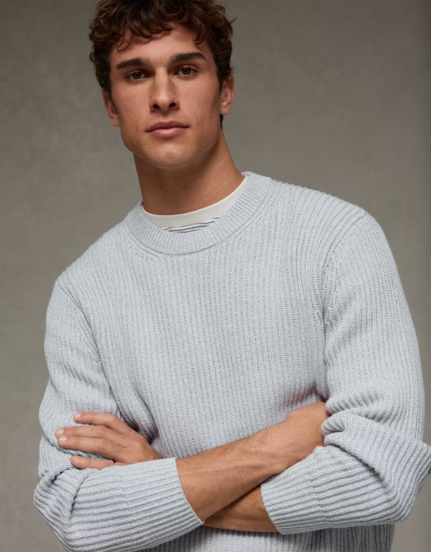AE Washed Fisherman Sweater | American Eagle Outfitters (US & CA)