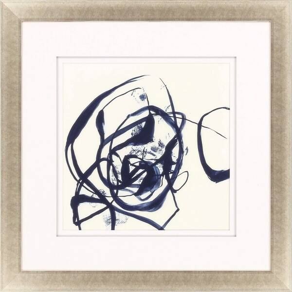 Sumi-E Abstract II Framed Art Giclee Under Glass - Blue - Overstock - 37232225 | Bed Bath & Beyond