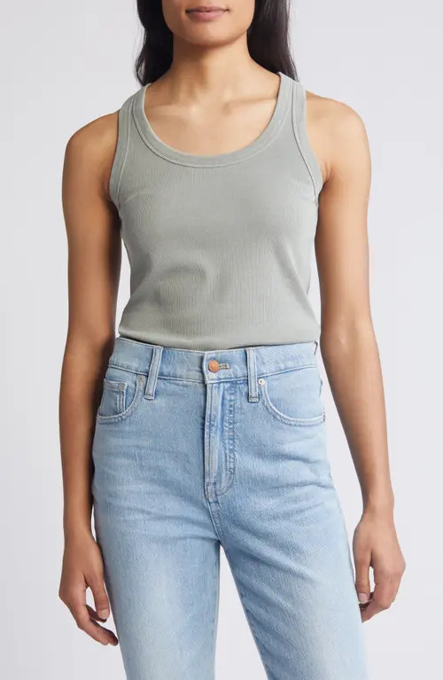 Marine Layer Lexi Rib Tank in Shadow at Nordstrom, Size Small | Nordstrom
