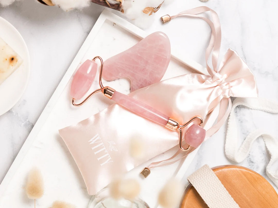 Original Jade Roller and Gua Sha Set - 100% Real Rose Quartz Roller & Gua Sha Stone – Rose Quar... | Etsy (US)