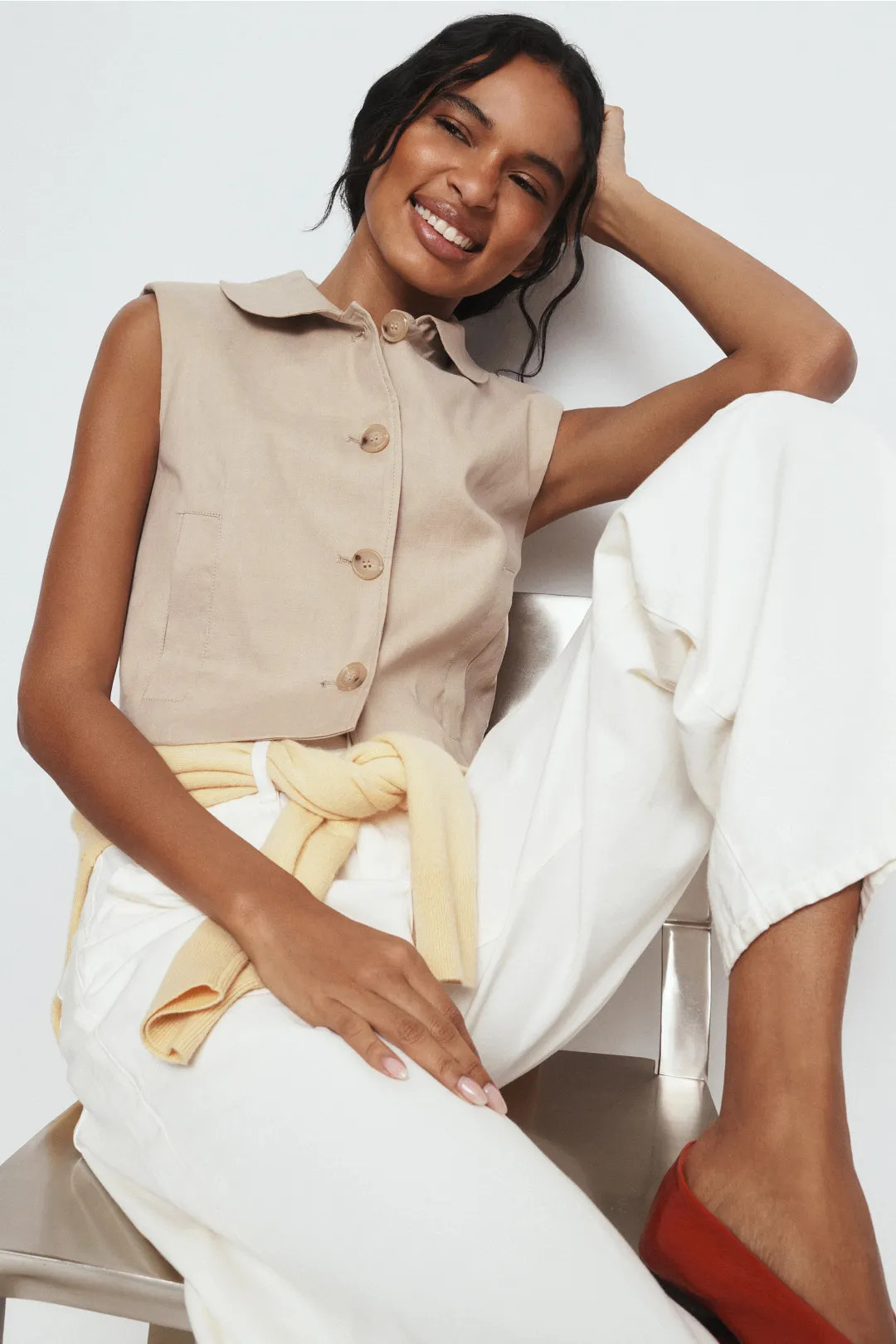 Vera Collared Vest | Rent the Runway