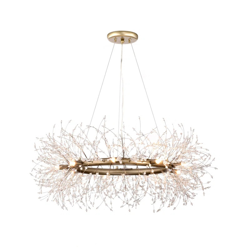 Willa Arlo™ Interiors Vargas 9 - Light 31.5" Unique / Statement Beads Firework Chandelier & Rev... | Wayfair North America