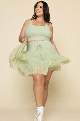 Pirouette Skort - Pistachio | POPFLEX