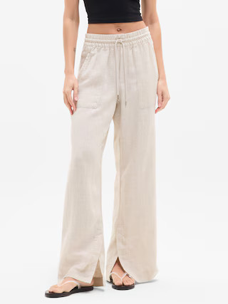 Retreat Linen High Rise Wide Leg Pant | Athleta