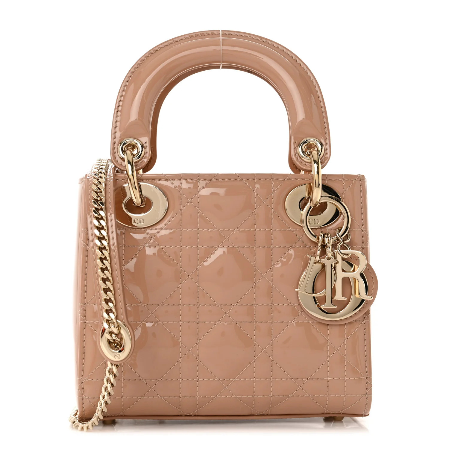 Patent Cannage Mini Lady Dior Light Pink | FASHIONPHILE (US)