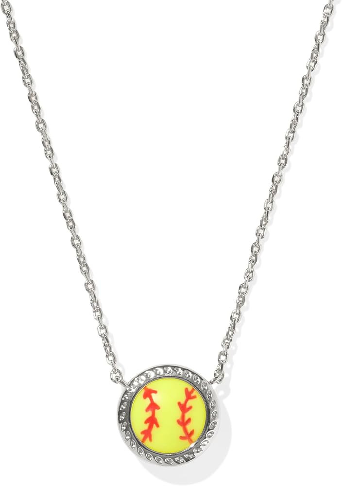 Kendra Scott Softball Pendant Necklace - Chartreuse Magnesite for Women | Amazon (US)