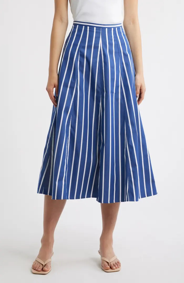 Madewell A-Line Poplin Midi Skirt | Nordstrom | Nordstrom
