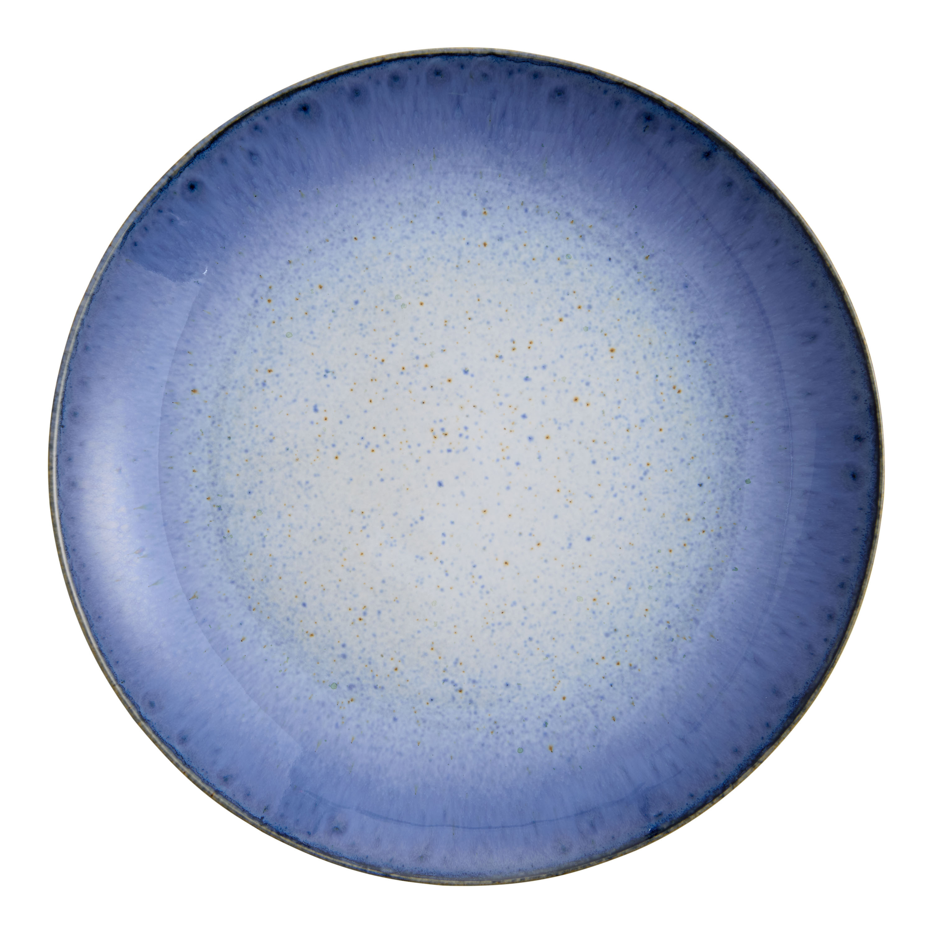 Tide Indigo and White Reactive Glaze Dinner Plate | World Market