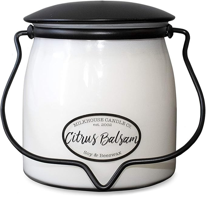 Milkhouse Candle Company, Creamery Scented Soy Candle: Butter Jar Candle, Citrus Balsam, 16-Ounce | Amazon (US)