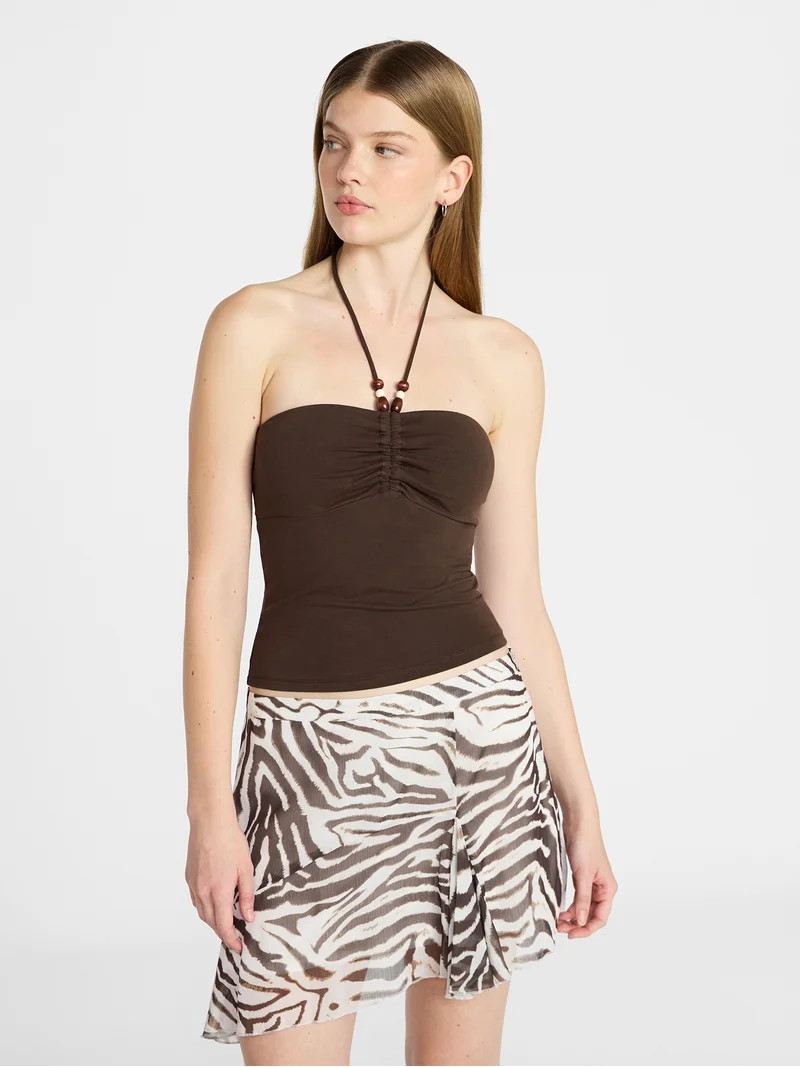 No Boundaries Halter Tube Top, Women's XXS-XXL | Walmart (US)