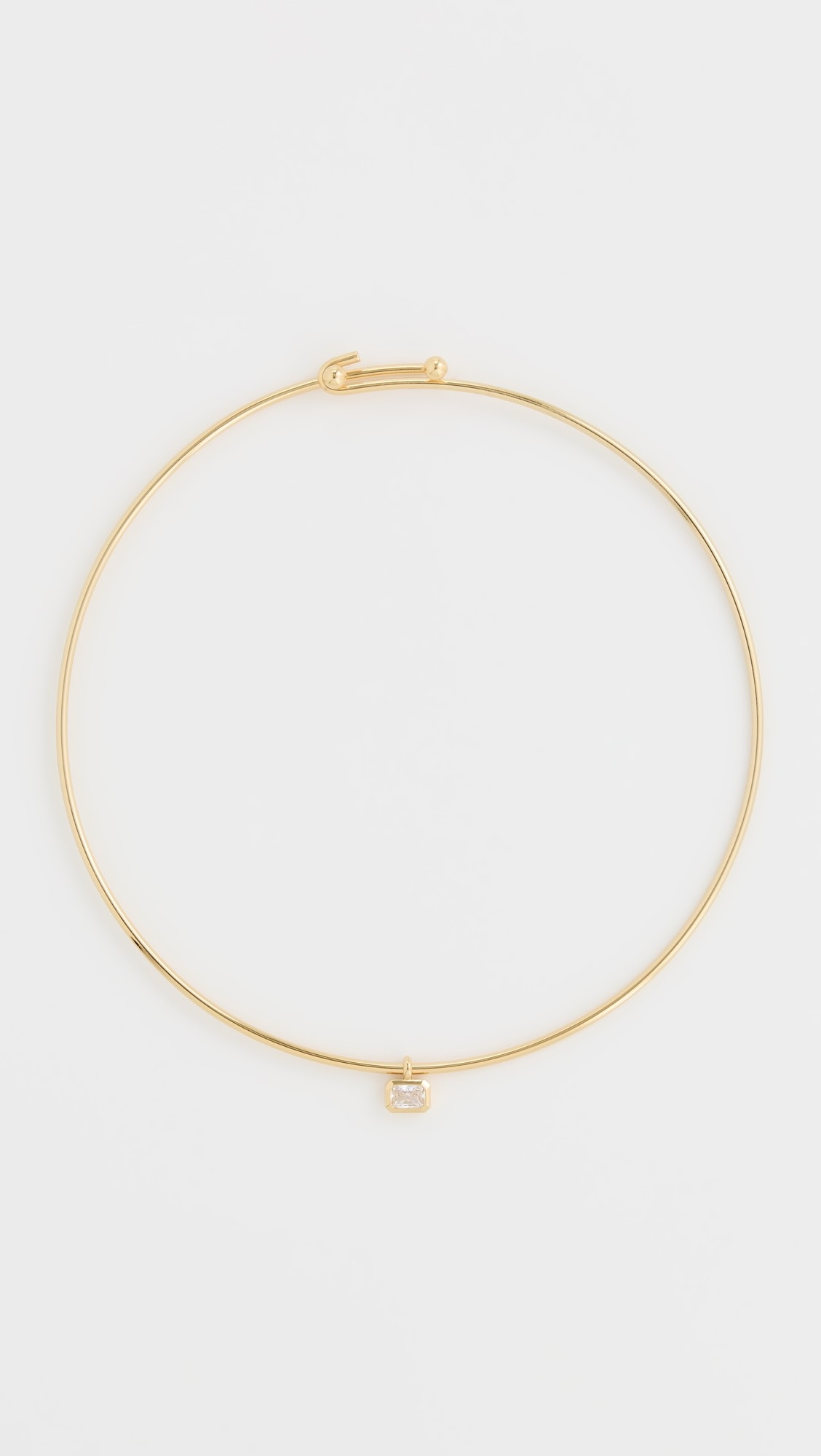 Emerald Cut Crystal Wire Collar | Shopbop