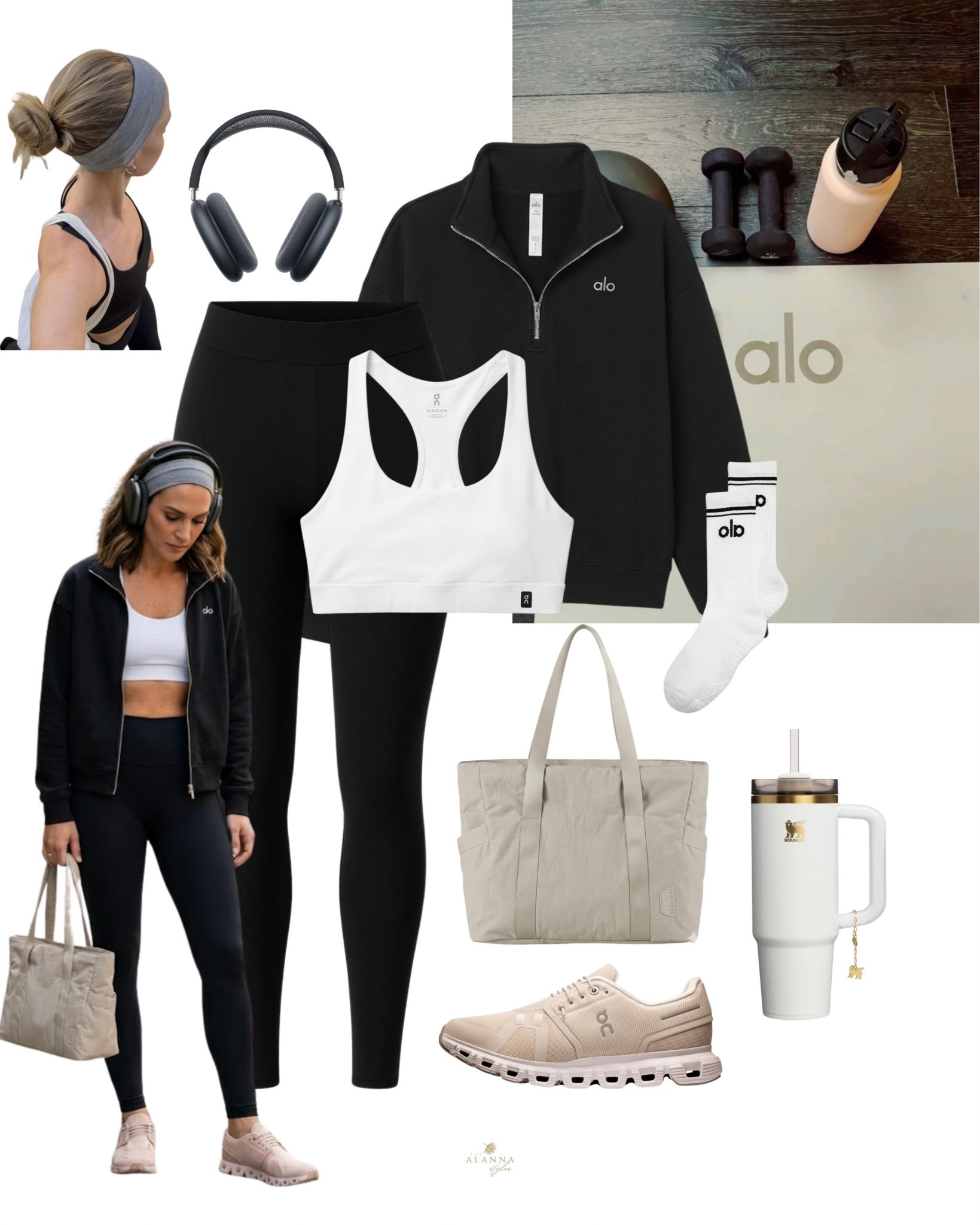 gym-to-errands aesthetic. 🧘🏻‍♀️🖤 you can't go wrong with an all-black alo yoga set. i love layering the quarter-zip over a crisp white sports bra for a clean look. paired with my favorite on sneakers and a quilted tote to carry all my essentials. staying motivated is easier when the fit is this good!

#aloyoga #workoutstyle #athleisure #gymfit #onsneakers #fitnessmotivation #activewear

#LTKselfcare #LTKActive