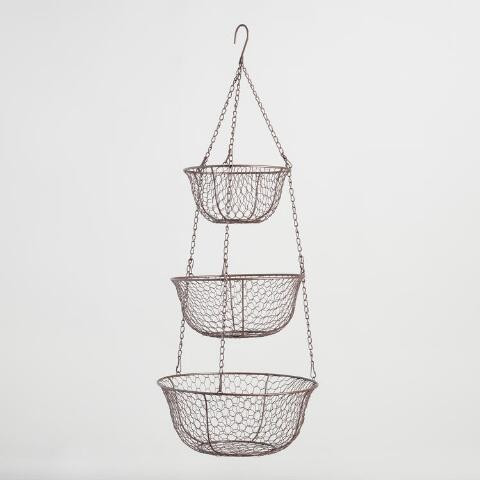 Rustic Wire 3 Tier Hanging Basket
							var ensTmplname="Rustic Wire 3 Tier Hanging Basket";
			... | World Market