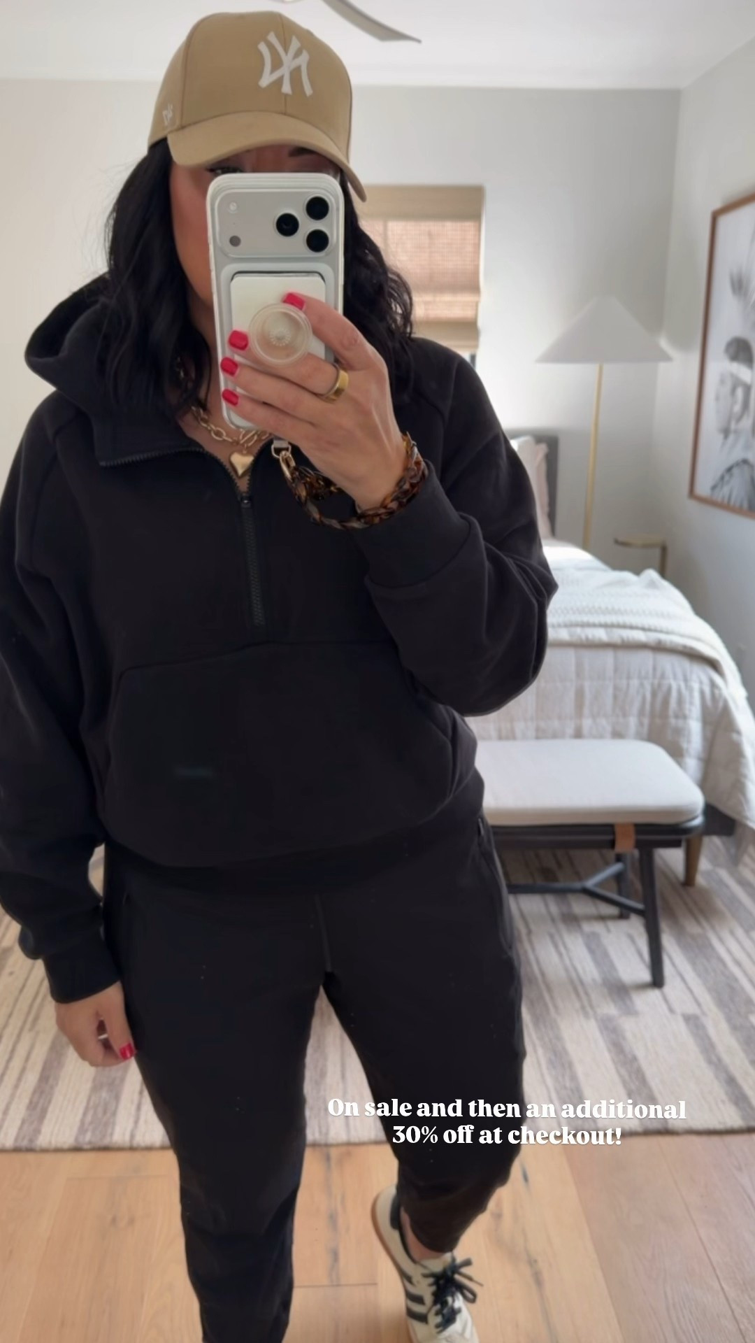 Top size large, pants size large. 

#LTKMidsize #LTKOver40 #LTKootd