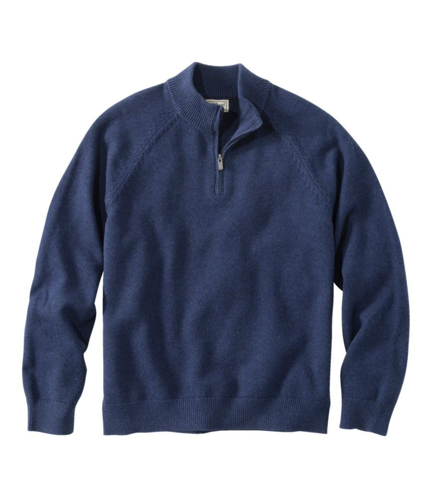 Men's Wicked Soft Cotton/Cashmere Sweaters, Quarter-Zip | Sweaters at L.L.Bean | L.L. Bean