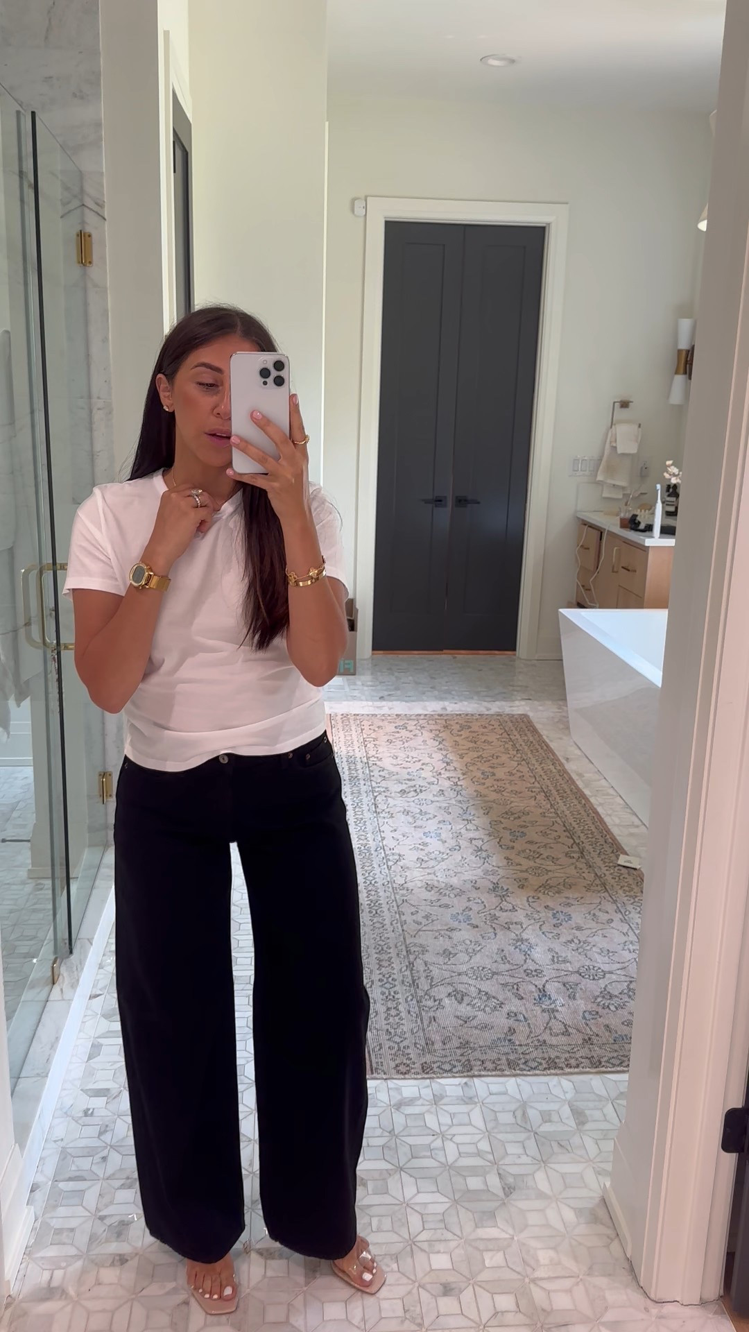 Top: medium
Jeans: 27 regular length(said long in video but double checked and it’s not!)

15% Off Stackable code BLAMEITONDEDE to get an additional 15% off almost everything at checkout 30-50% Off All Jeans* 20% Off Almost Everything Else


from August 6, 2025 to August 11, 2025. Offer valid in US/CA. Exclusions apply. See details online.