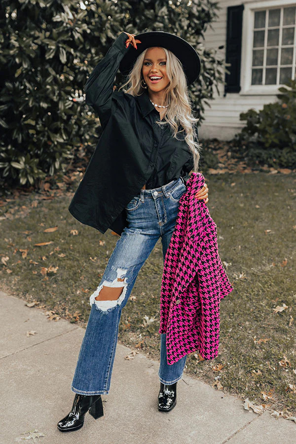 Better Than Busy Button Up Top In Black | Impressions Online Boutique