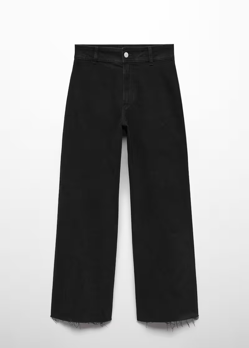 Jeans culotte high waist -  Women | Mango USA | MANGO (US)
