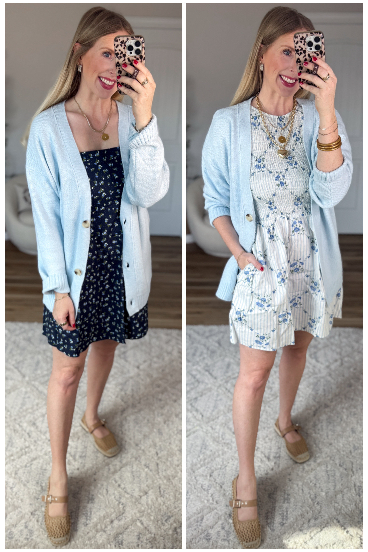 2 ways to style this blue cardigan from Walmart! 

#LTKmomlife #LTKootd