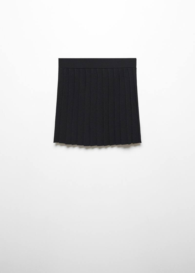 Pleated knitted mini skirt -  Women | Mango United Kingdom | MANGO (UK)