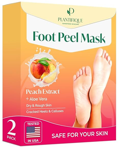 PLANTIFIQUE Foot Peeling Mask 2 Pack | Dermatologically Tested Repairs Heels & Removes Dry Dead S... | Amazon (US)