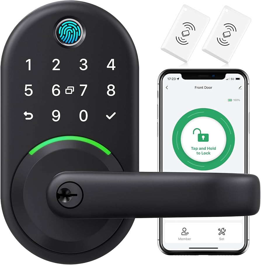Smart Door Handle Lock with Keypad: Yamiry Fingerprint Smart Knob - Keyless Entry Digital Lock fo... | Amazon (US)