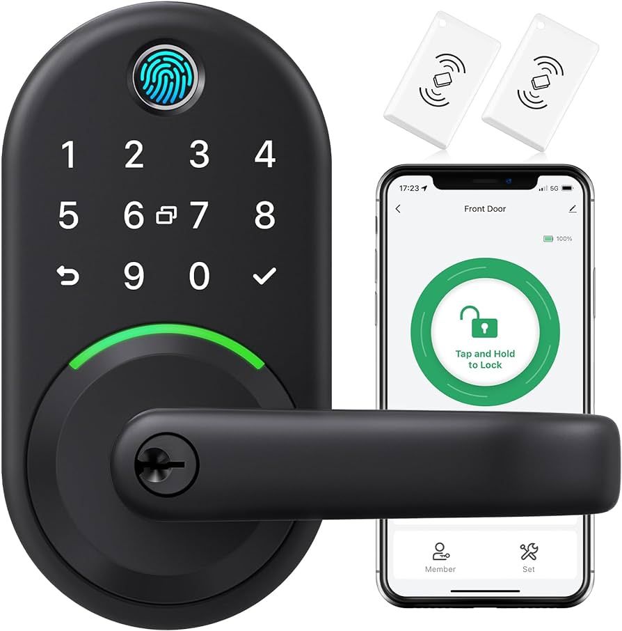 Smart Door Handle Lock with Keypad：Yamiry Fingerprint Lock - Keyless Entry Door Lock for Front ... | Amazon (US)