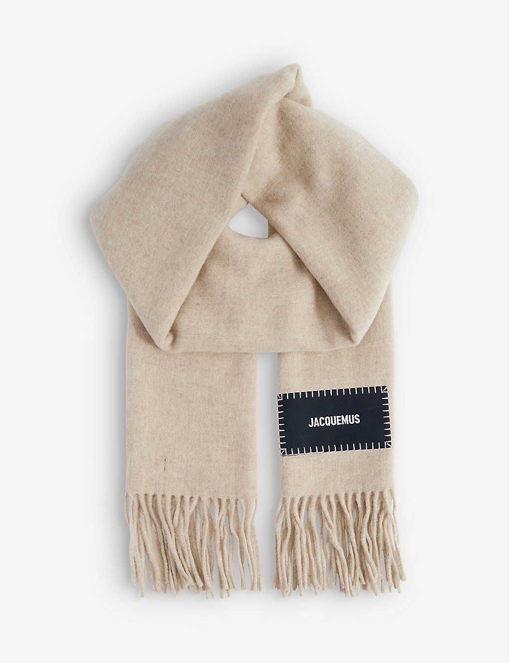 L'encharpe brand-patch wool scarf | Selfridges