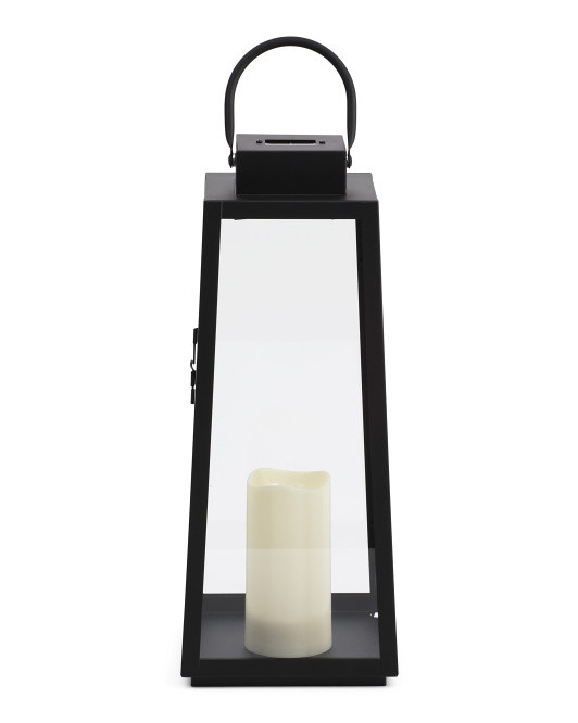 18in Led Metal And Glass Outdoor Lantern | Home | Marshalls | Marshalls