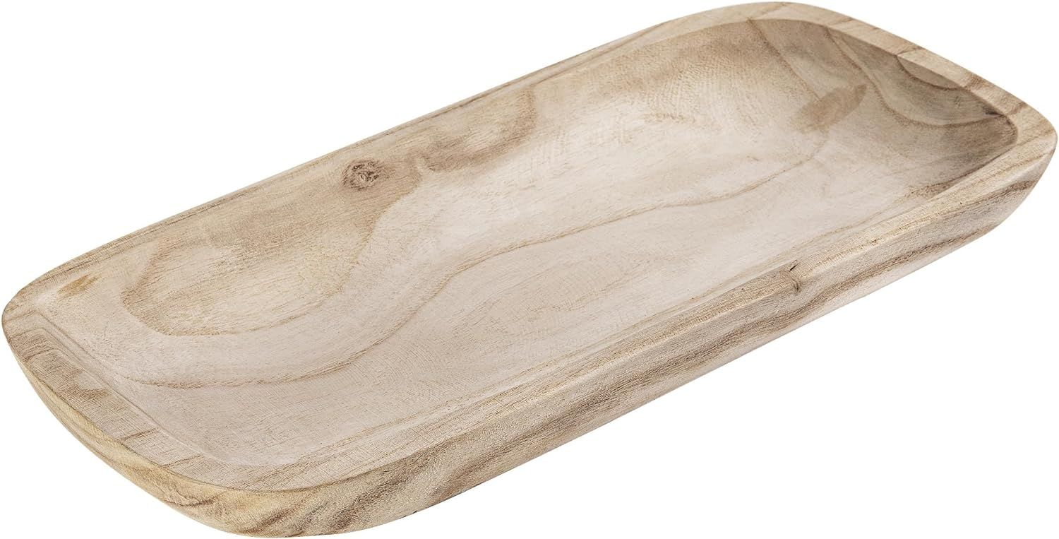 Uziass Wooden Dough Bowls, 17” Hand Carved Large Wood Dough Bowl for Decor Rustic Decorative Wo... | Amazon (US)