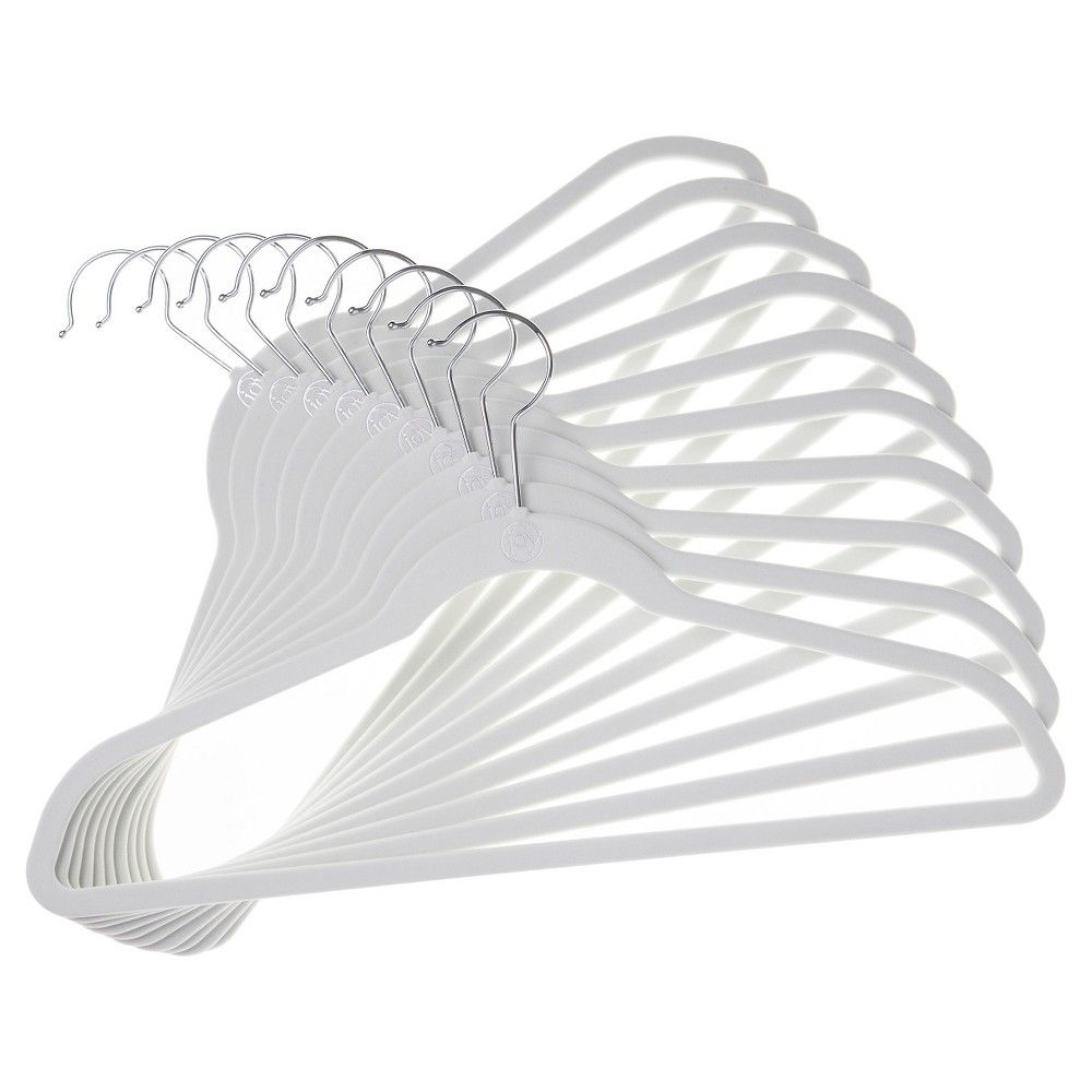 Huggable Hangers 10-pk Suit Hangers - White | Target