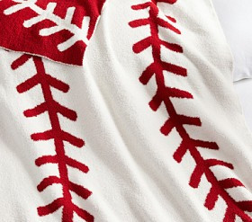 Baseball Fuzzy Kid Throw Blanket | Pottery Barn Kids