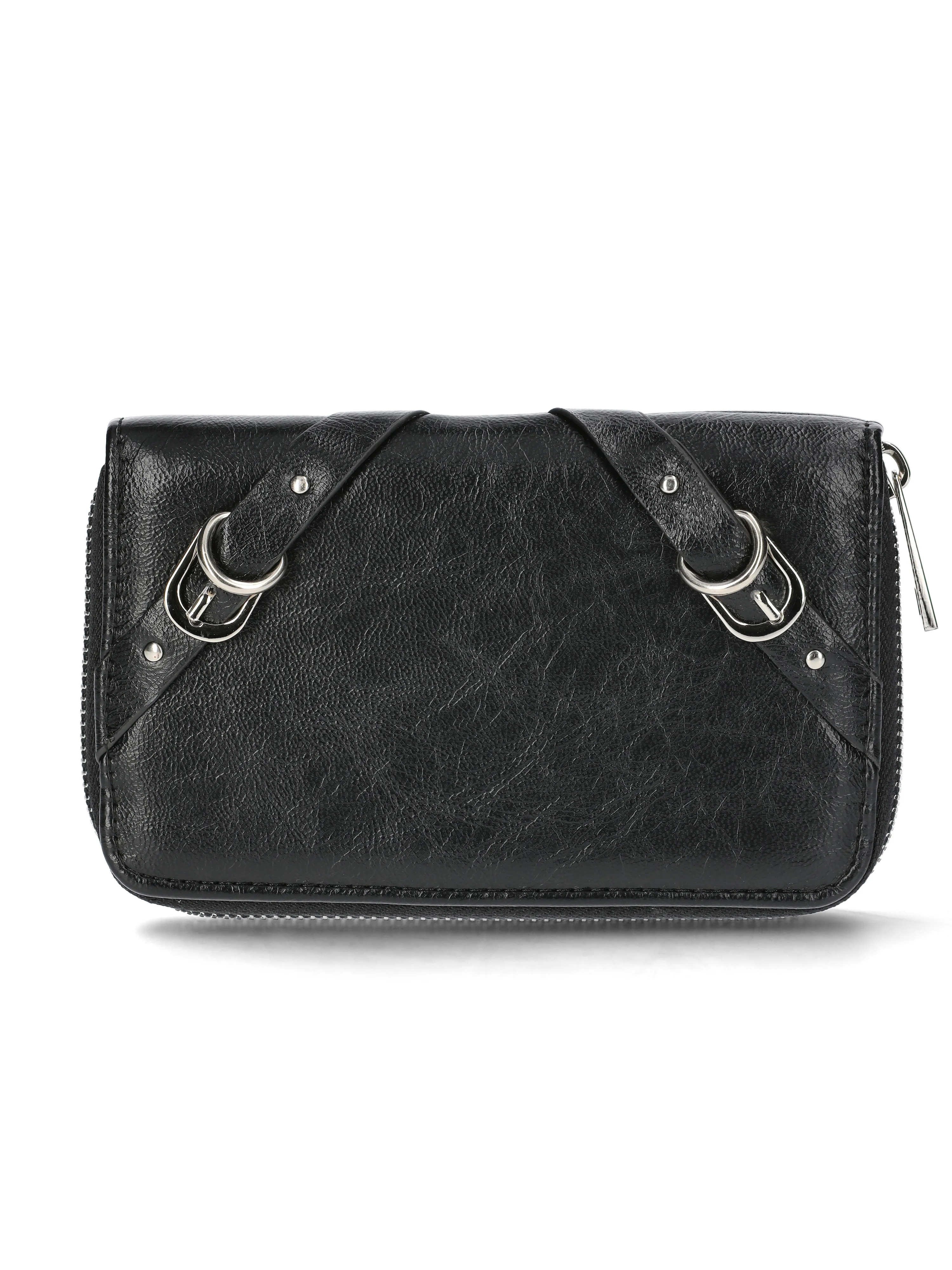 No Boundaries Women's Zip Around Wallet, Black - Walmart.com | Walmart (US)