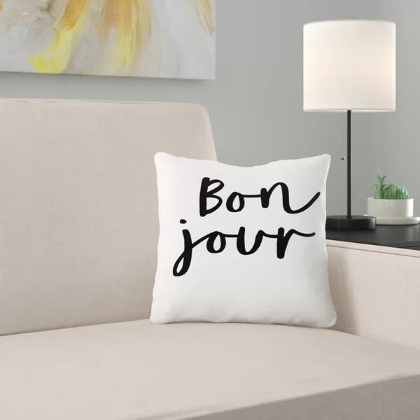 Bonjour Throw Pillow | Wayfair North America