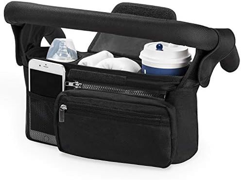 Momcozy Universal Baby Stroller Organizer, 2 Insulated Cup Holder, Detachable Zippered Pocket, Ad... | Amazon (US)