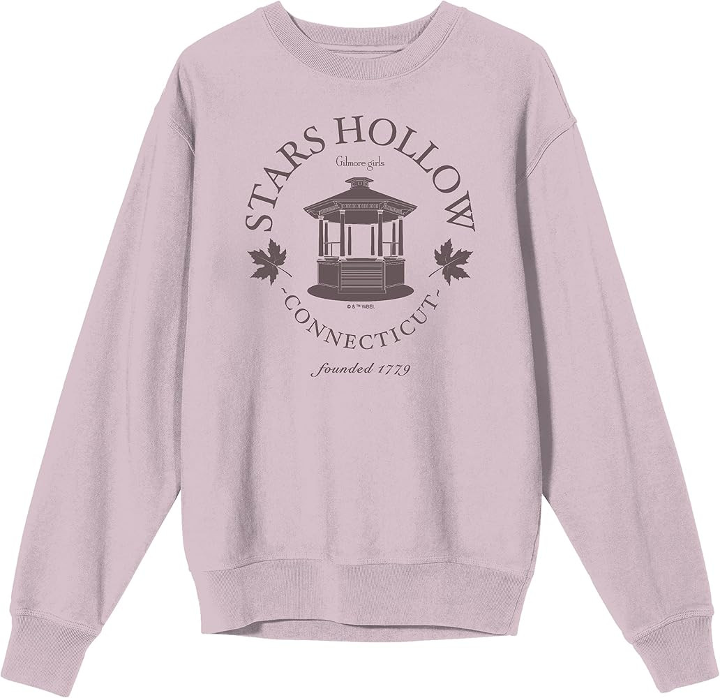 Bioworld Gilmore Girls Stars Hollow Women's Pink Crew Neck Sweatshirt | Amazon (US)